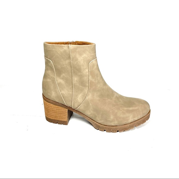 Korks By Kork-Ease Esmerelda Ankle Boots Womens Size 9.5 M Block Heel Taupe - Picture 3 of 12